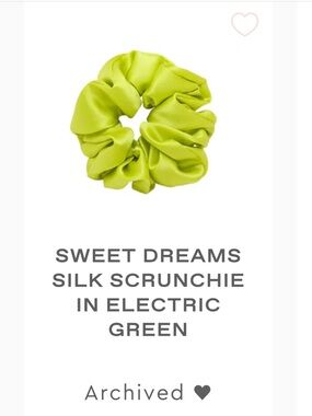 Emi Jay Electric Green Silk Scrunchie